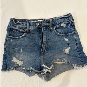 Abercrombie & Fitch Mom Jean Shorts Distressed Casual